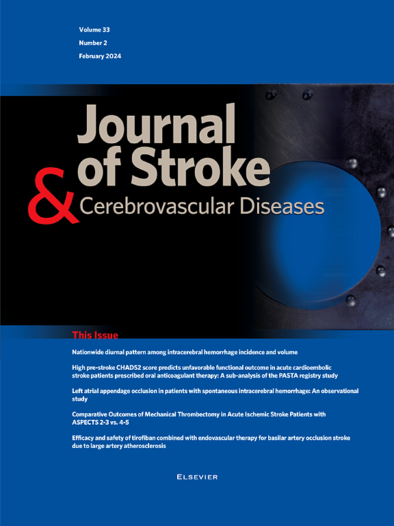 Go to journal home page - Journal of Stroke and Cerebrovascular Diseases